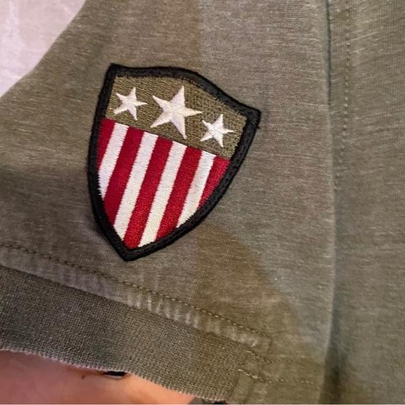 Hard Rock Men's Guitar Company Military Polo Olive Green PRAGUE Size L - NWT - Picture 9 of 12